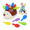Montessori Sensory Hedgehog Toy for Toddler Fine Motor Activities