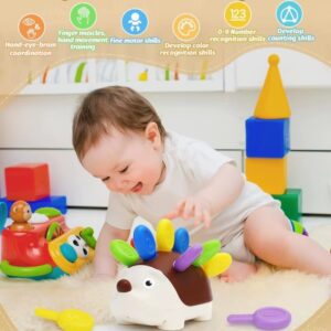 Montessori Sensory Hedgehog Toy for Toddler Fine Motor Activities