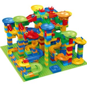 Marble Run Building Block Maze Toy with DIY Ball Track Design