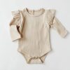 Long-Sleeve Cotton Bodysuit, 3-Pack